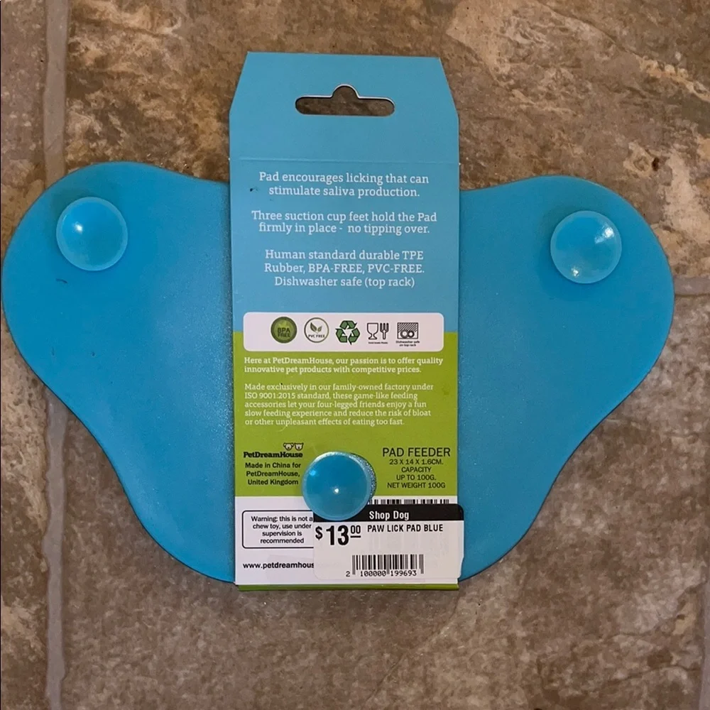 NWT Blue Slow Feeder Pad for Small Pets